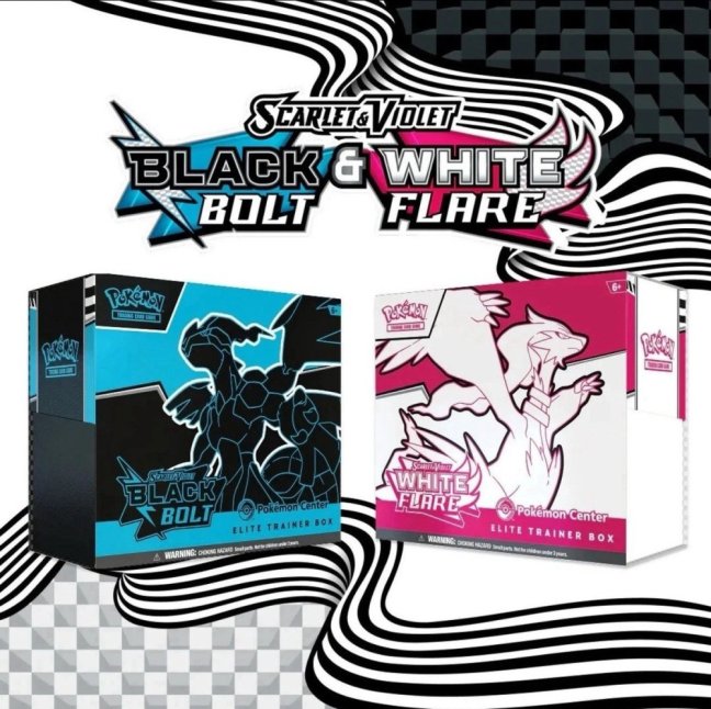 Pokémon TCG (SV10.5) Black Bolt and White Flare Elite Trainer Box
