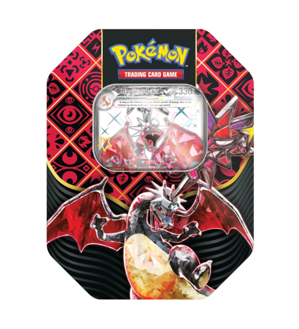 Pokémon TCG (SV4.5) Paldean Fates Tin - Charizard ex (Nedokonalý obal)