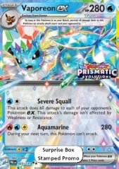 Vaporeon ex (xPRE 023)