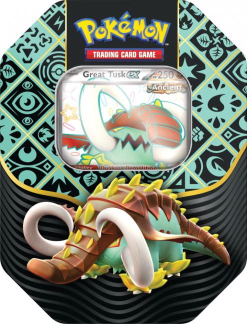 Pokémon TCG Paldean Fates Tin - Varianta: Great Tusk ex