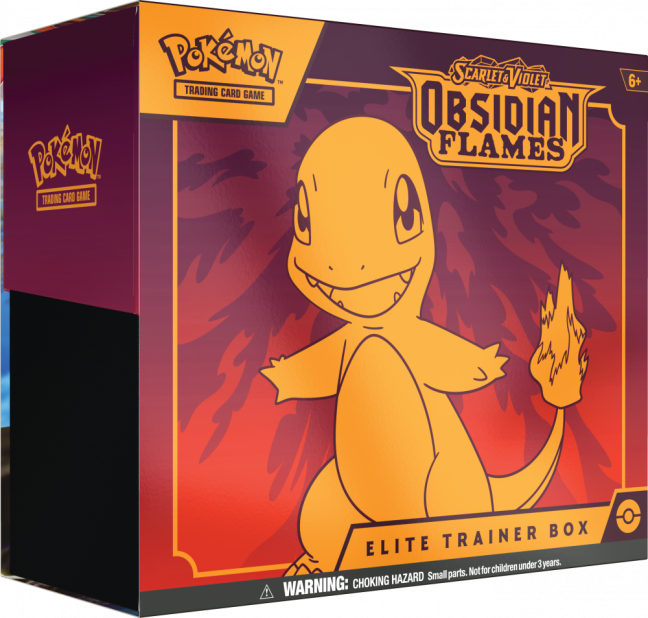 Pokémon TCG: Scarlet & Violet (SV03) Obsidian Flames Elite Trainer Box - Stav balení: A- (Lehké poškození folie)