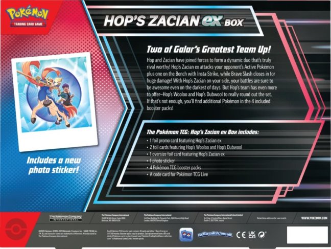 Pokémon TCG Hop's Zacian ex Box (Nedokonalý obal)