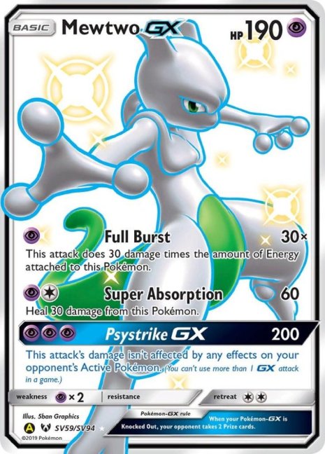 Mewtwo GX (HIF SV59) - Stav: Near Mint
