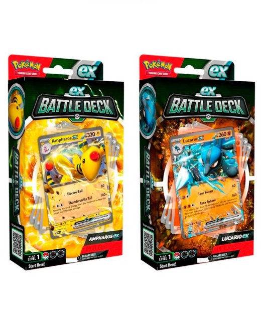 Pokémon TCG Ampharos ex Battle Deck & Lucario ex Battle Deck