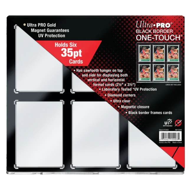 Ultra Pro One-Touch 35pt Black Border rámeček na 6 karet