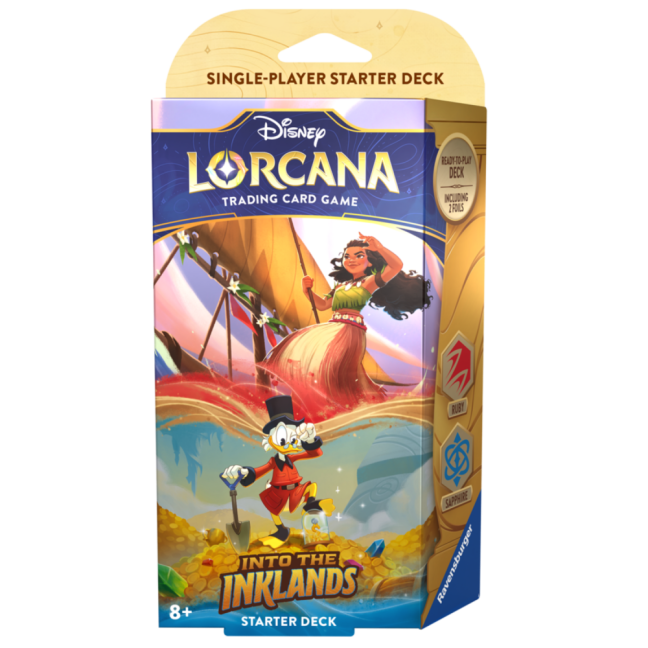 Disney Lorcana - Into the Inklands Starter Deck - Varianta: Moana a Strýček Skrblík (Ruby / Sapphire)
