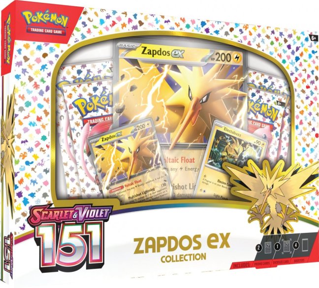 Pokémon TCG: Scarlet & Violet (SV03.5) 151 Zapdos ex Collection - Stav balení: A (Běžný stav)